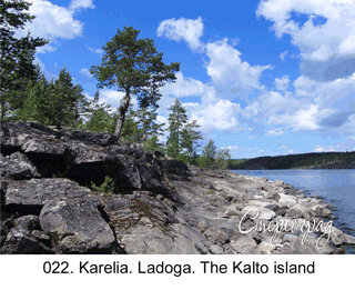 <b>022.</b> Karelia. Ladoga. The Kalto island (3D shooting : with step to step moving). 2015. 70x50 cm.<br>
 Price - <b>17500</b> roubles unframed