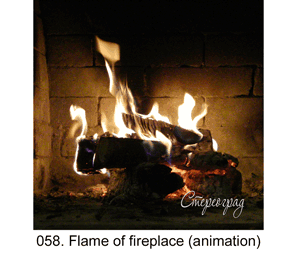 <b>058.</b> Flame of fireplace (animation : 2D shooting without step-by-step navigation). 2013. 57x57 cm.<br>
 Price - <b>15000</b> roubles unframed