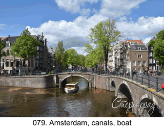 <b>079.</b> Amsterdam, canals, boat. (2D-3D conversion, 2019). 70x50 cm.<br>
Price - <b> 17500</b> roubles unframed